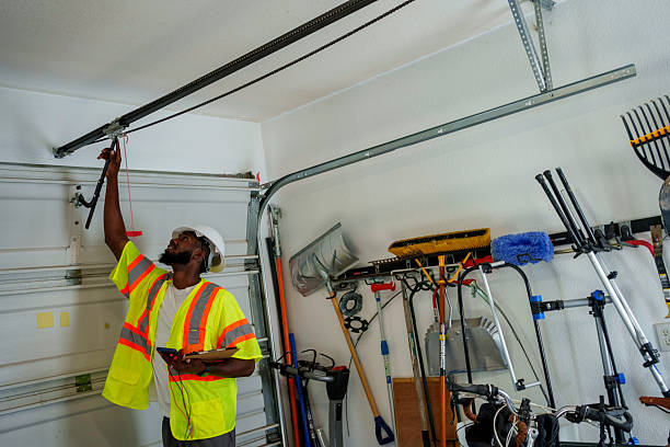 Professional Garage Door Panel Replacement technician working in Newfoundland, NJ